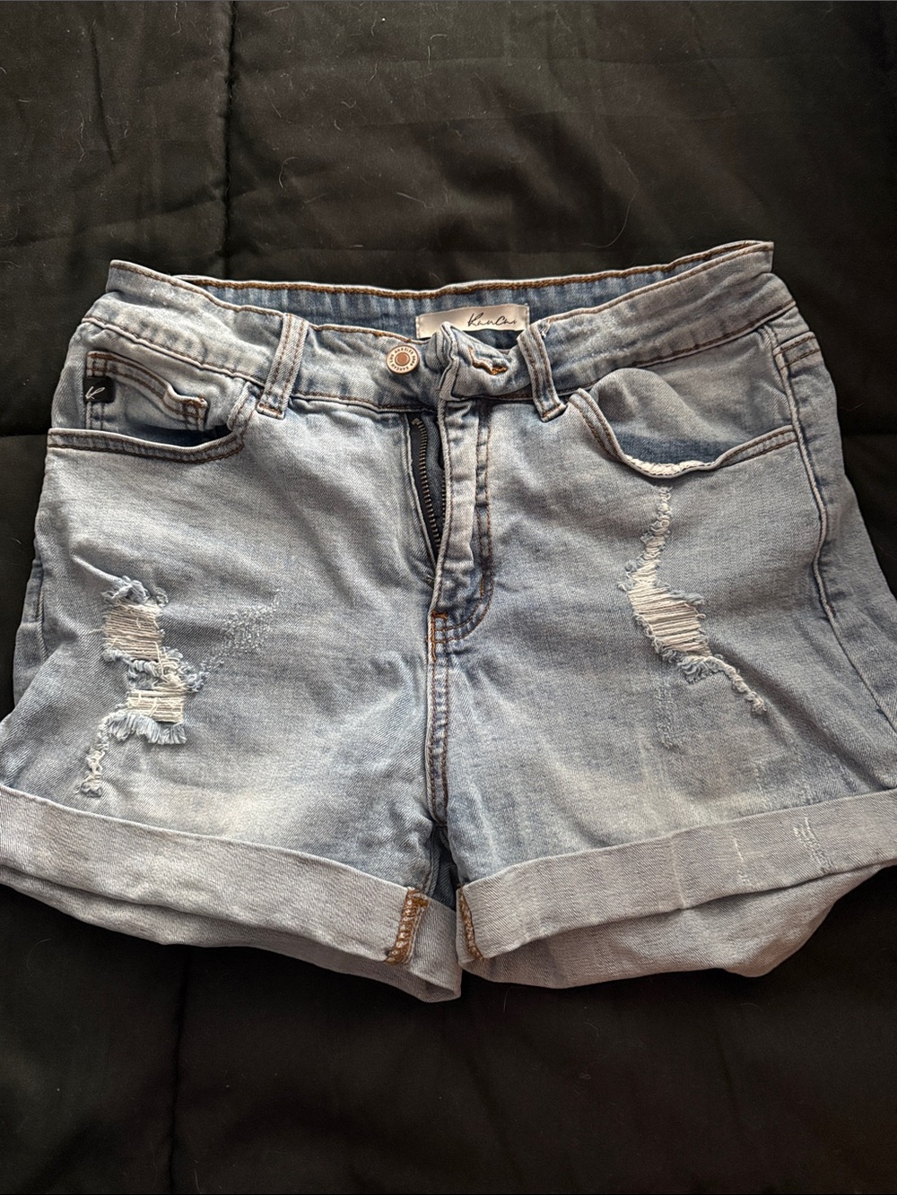 KanCan Light Wash Distressed Jean Shorts
